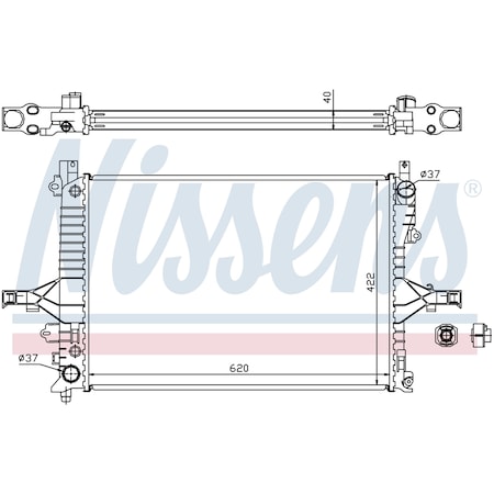 Nissen Nissens Radiator, 65553A 65553A